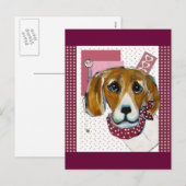 VALENTINE BEAGLE FEESTDAGENKAART (Voorkant / Achterkant)