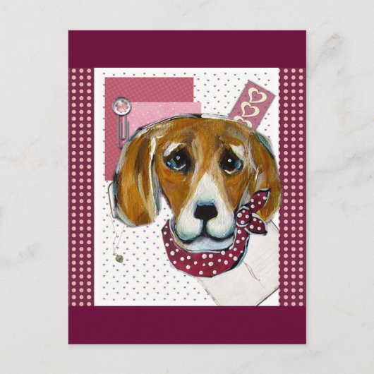 VALENTINE BEAGLE FEESTDAGENKAART (Voorkant)