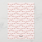 Valentine Bear Little Sweetheart Birthday Invite Kaart (Achterkant)