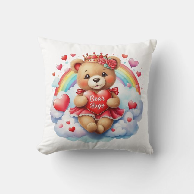 Valentine Bear Throw Pillow Kussen (Voorkant)