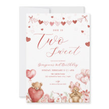 Valentine Beer Twee Zoete Tweede Verjaardag Uitnod