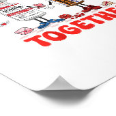 Valentine Better Together Nurse Pink Bow Modern De Poster (Hoek)