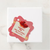 Valentine Birthday With Red Hearts - Romantic Love Bedankjes Labels (In situ)