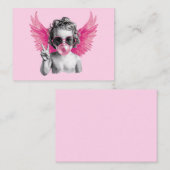 Valentine Blaast Bubbel Cupido Valentijnsdag  Notitiekaartje (Voorkant / Achterkant)