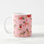 Valentine Border Terrier Pattern Koffiemok (Links)