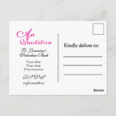 Valentine Bouquet Party Postcard Briefkaart (Achterkant)