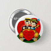 Valentine Cabriolet Ronde Button 5,7 Cm (Voorkant /achterkant)