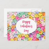Valentine Candy Hearts Love Quotes Briefkaart (Voorkant / Achterkant)