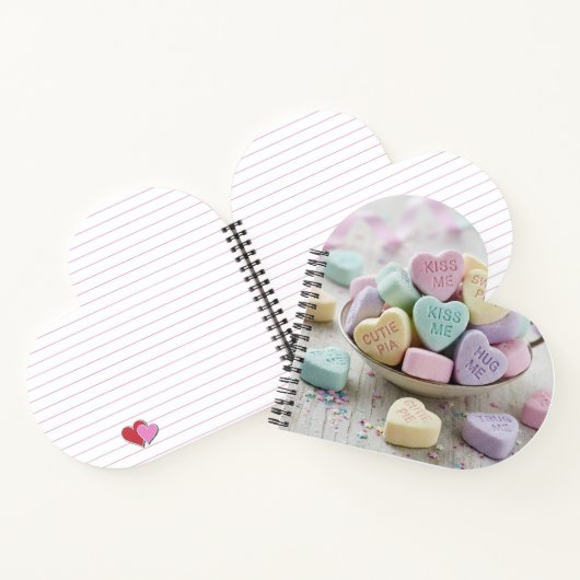 Valentine Candy SweetHearts adorable Heart shaped Notitieboek (Binnen)