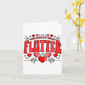 Valentine Cardiac Nurse You Make My Heart Flutter  Kaart (Gele Bloem)