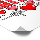 Valentine Cardiac Nurse You Make My Heart Flutter  Poster (Hoek)