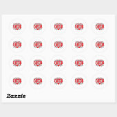 Valentine Cardiac Nurse You Make My Heart Flutter  Ronde Sticker (Vel)