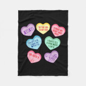 Valentine Cardiologist Hearts Candy Ekg Tech Telem Fleece Deken (Voorkant)