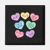 Valentine Cardiologist Hearts Candy Ekg Tech Telem Magneet (Voorkant)