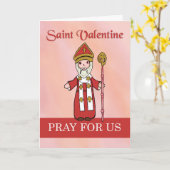Valentine Catholic Simple Saint Valentine Kaart (Gele Bloem)