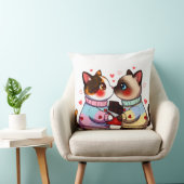 Valentine Cats with Chocolate Kussen (Stoel)