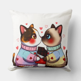 Valentine Cats with Chocolate Kussen