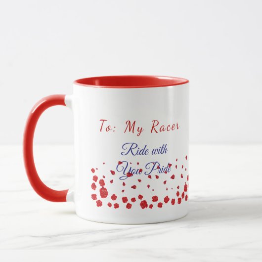 Valentine Celebration Racer Design Cute Mug Mok (Links)