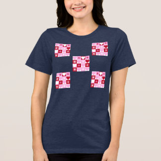 Valentine checkerboard  Tri-Blend shirt