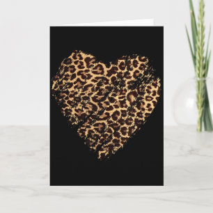 Valentine Cheetah Heart-shirt  Kaart