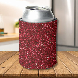 Valentine Classic Trendy Red Glitter Blikjeskoeler