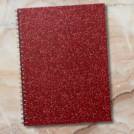 Valentine Classic Trendy Red Glitter Notitieboek