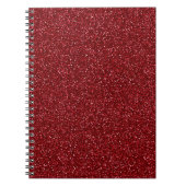 Valentine Classic Trendy Red Glitter Notitieboek (Voorkant)