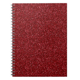 Valentine Classic Trendy Red Glitter Notitieboek