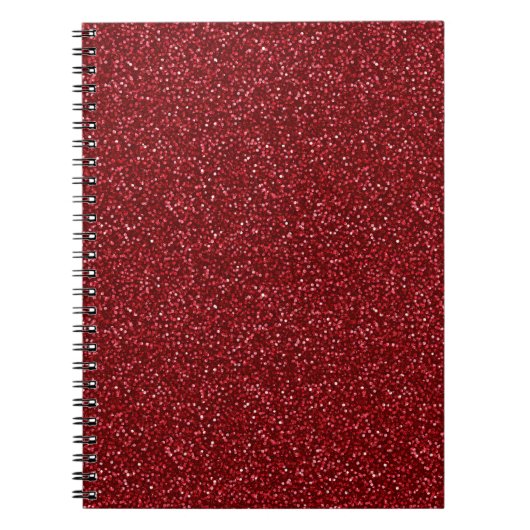 Valentine Classic Trendy Red Glitter Notitieboek (Voorkant)