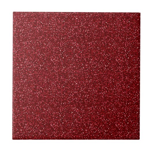 Valentine Classic Trendy Red Glitter Tegeltje (Voorkant)