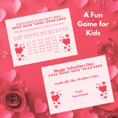 Valentine Classroom Game-Secret Code Notitiekaartje