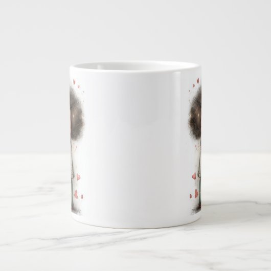 Valentine Coffee Mug – First Kiss Sweet Romance Grote Koffiekop (Voorkant)