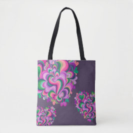 Valentine Colorful Layered Heart Tote Bag