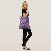 Valentine Colorful Layered Heart Tote Bag (Op model)