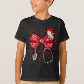 Valentine Coquette Bow Nurse Stethoscope Nursing D T-shirt (Voorkant)