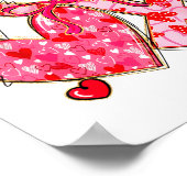 Valentine Coquette Bow Xoxo Hearts Lover Girl Wome Poster (Hoek)