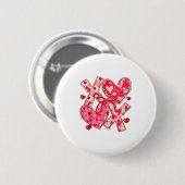 Valentine Coquette Bow Xoxo Hearts Lover Girl Wome Ronde Button 5,7 Cm (Voorkant /achterkant)