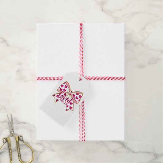 Valentine Coquette Christian  Cadeaulabel (Met Touw)