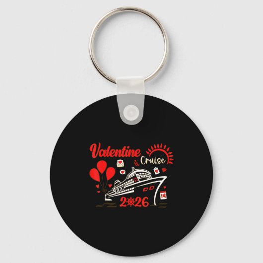 Valentine Cruise 2026 Funny For Couples Matching H Sleutelhanger (Voorkant)