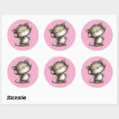 Valentine Cute Cat 3 Inch Sticker – Love Design (Vel)