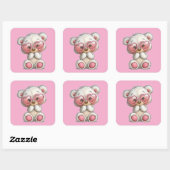 Valentine Cute Teddy Bear 3 Inch Sticker  (Vel)