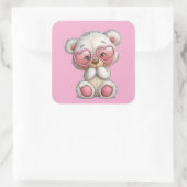 Valentine Cute Teddy Bear 3 Inch Sticker  (Tas)