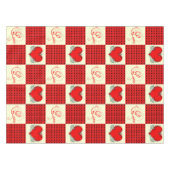 Valentine dambord tafelkleed (Voorkant (Horizontaal))