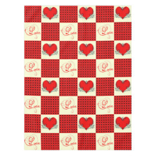 Valentine dambord tafelkleed