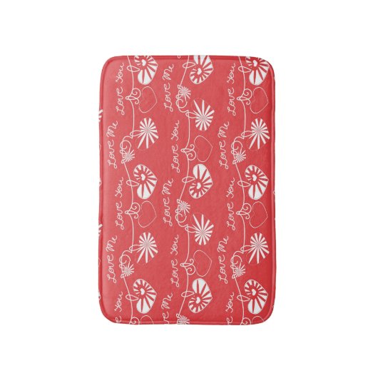 Valentine Day Achtergrond Badmat (Voorkant Verticaal)