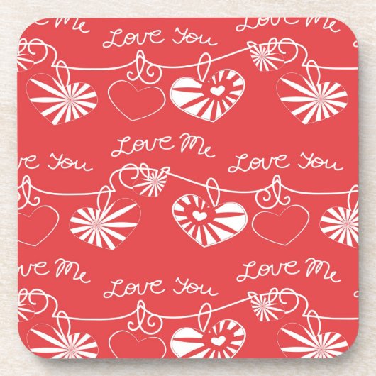 Valentine Day Achtergrond Bier Onderzetter (Voorkant)