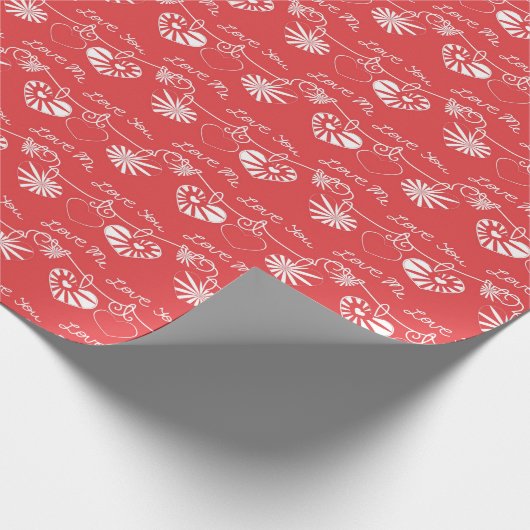 Valentine Day Achtergrond Cadeaupapier (Hoek)