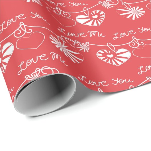 Valentine Day Achtergrond Cadeaupapier (Rol Hoek)