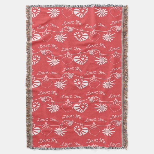 Valentine Day Achtergrond Deken (Voorkant Verticaal)