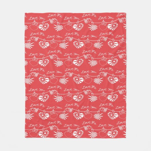 Valentine Day Achtergrond Fleece Deken (Voorkant)